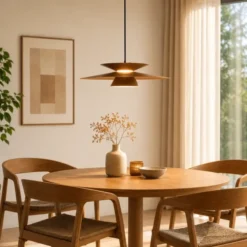 Selin LED taklampe 45cm brun