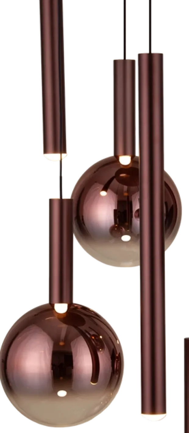 Serena taklampe rondell 9lys 62cm brun