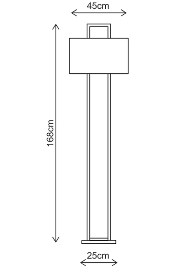 Skeikampen gulvlampe 168cm sort