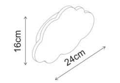 Sky LED vegglampe 24cm brun