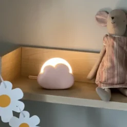 Sky nattlys LED oppladbar 7,9cm rosa