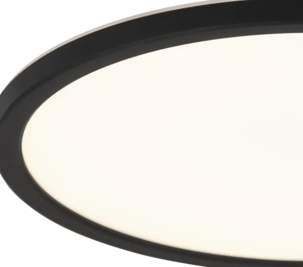 Slim LED plafond taklampe IP44 29cm sort