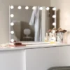 Sminkespeil Edge bordlampe 45cm hvit