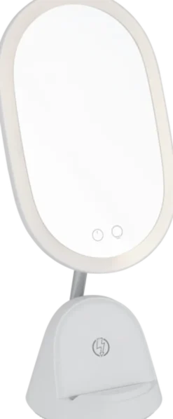 Sminkespeil LED med stativ 41,5cm hvit