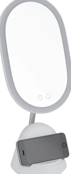 Sminkespeil LED med stativ 41,5cm hvit