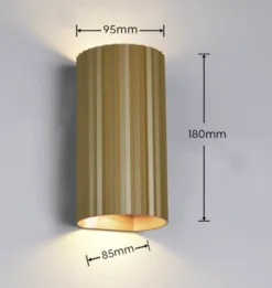 Soka vegglampe 2lys 18cm brun