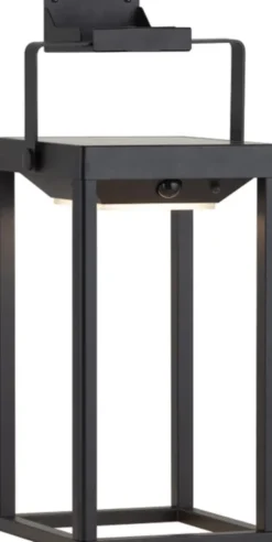 Solar Hailey oppladbar utelampe lykt IP44 sort