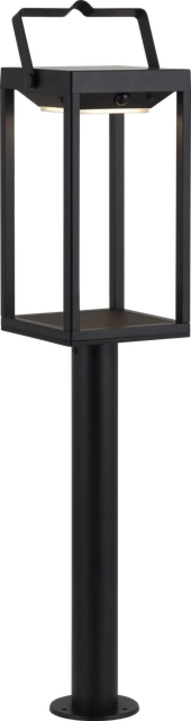 Solar Hailey oppladbar utelampe stolpe IP44 sort