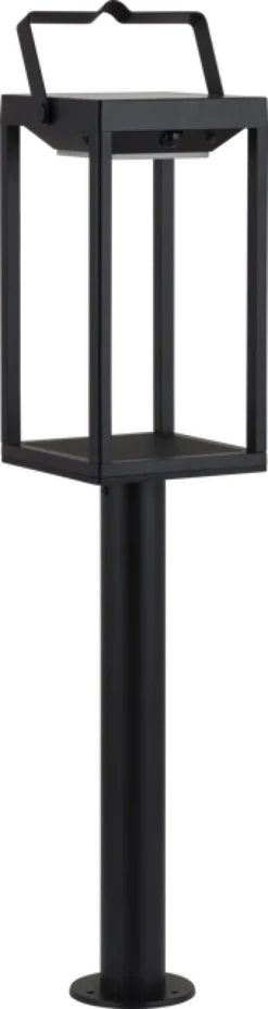 Solar Hailey oppladbar utelampe stolpe IP44 sort