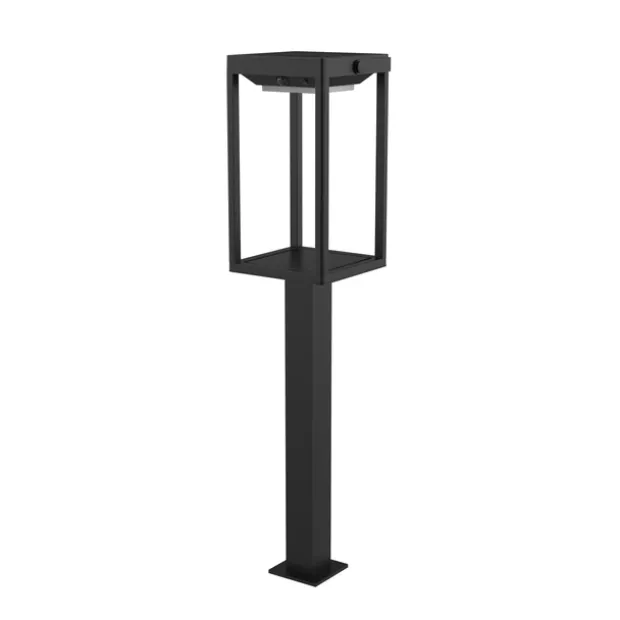 Solar Hailey oppladbar utelampe stolpe IP44 sort