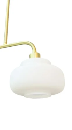 Soria taklampe 79cm messing