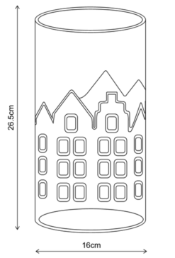 Stad lykt 26,5cm