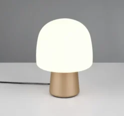 Steen bordlampe 27cm brun