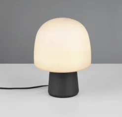 Steen bordlampe 27cm sort