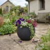 Stone blomsterpotte 53cm sort