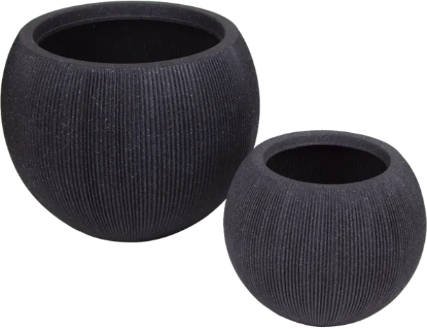 Stone blomsterpotte 53cm sort