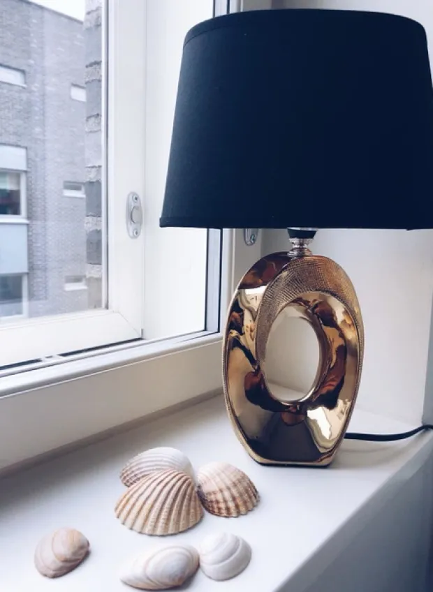 Taba bordlampe 33cm gull