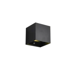 Talent LED oppladbar vegglampe IP44 10cm sort