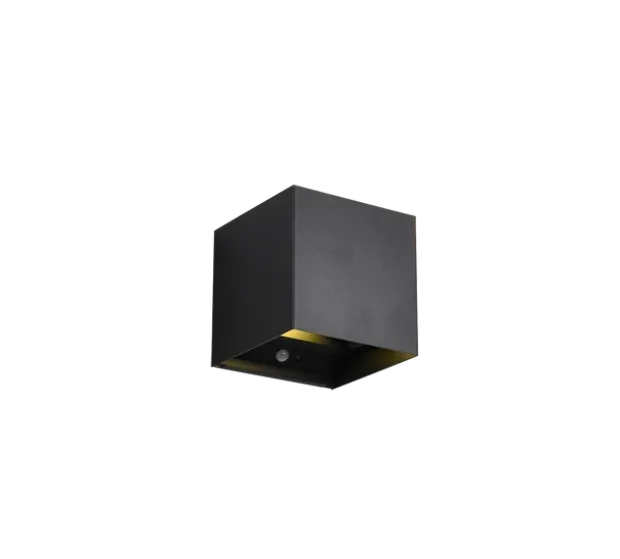 Talent LED oppladbar vegglampe IP44 10cm sort