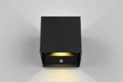 Talent LED oppladbar vegglampe IP44 10cm sort