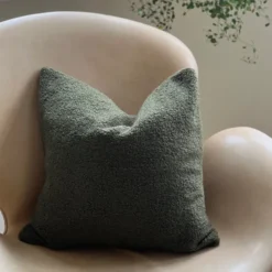 Teddy Boucle putetrekk 45cm grønn