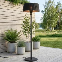 Terrassevarmer Oslo gulv IP44 teleskop 1500W sort