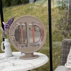Terrassevarmer rund 1000W IP54 40cm beige