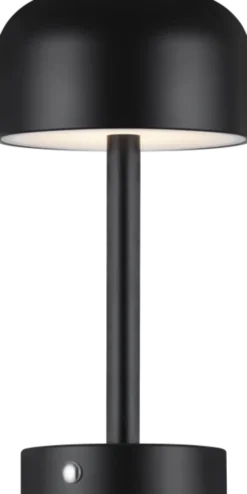Touch LED oppladbar bordlampe 25cm sort