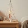 Triangel bordlampe 40cm hvit