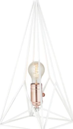 Triangel bordlampe 40cm hvit