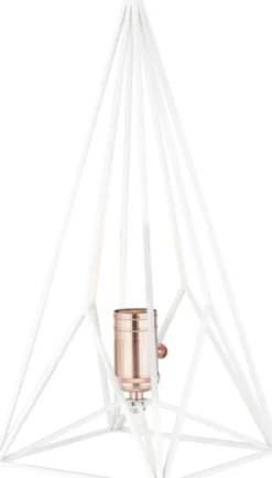 Triangel bordlampe 40cm hvit
