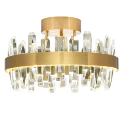 Triumph LED plafond taklampe 50cm messing/klar