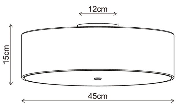 Trysil plafond taklampe 45cm brun