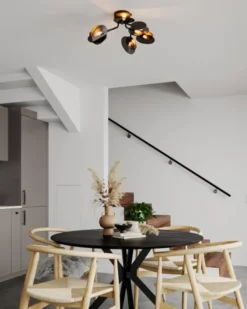 Turno plafond taklampe 70cm sort