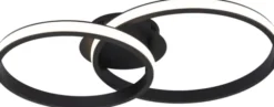 Twins Circle LED plafond taklampe 62,5cm sort