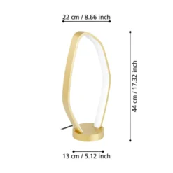 Vallerosa LED bordlampe 42,5cm messing