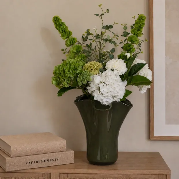 Vase 31cm grønn