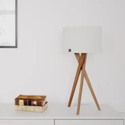 Vega bordlampe 55cm eik/hvit