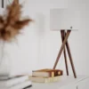 Vega bordlampe 55cm valnøtt/hvit