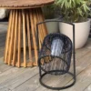 Vendbar solar lykt IP44 42cm sort