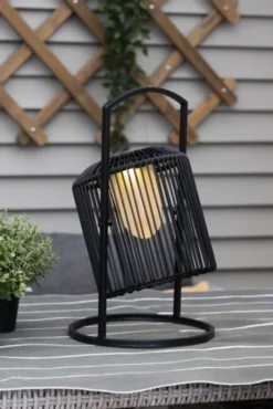 Vendbar solar lykt IP44 42cm sort