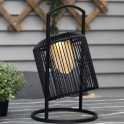 Vendbar solar lykt IP44 42cm sort