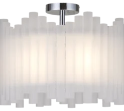 Venice slim plafond taklampe 45cm hvit/krom