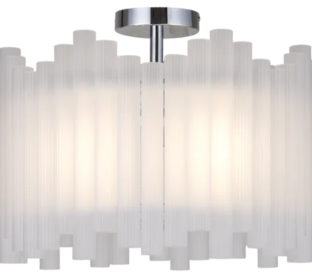 Venice slim plafond taklampe 45cm hvit/krom
