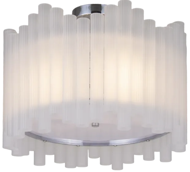 Venice slim plafond taklampe 45cm hvit/krom