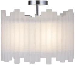Venice slim plafond taklampe 45cm hvit/krom