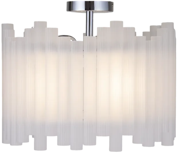 Venice slim plafond taklampe 45cm hvit/krom