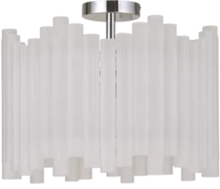 Venice slim plafond taklampe 45cm hvit/krom