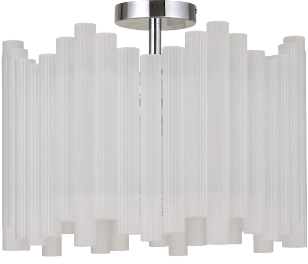 Venice slim plafond taklampe 45cm hvit/krom