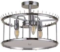 Venice slim plafond taklampe 45cm hvit/krom